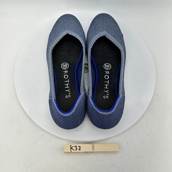 Rothy's The Flat Grey Textile Slip On Ballet Classic Comfort Women Shoes Sz 6.5 - Picture 12 of 13